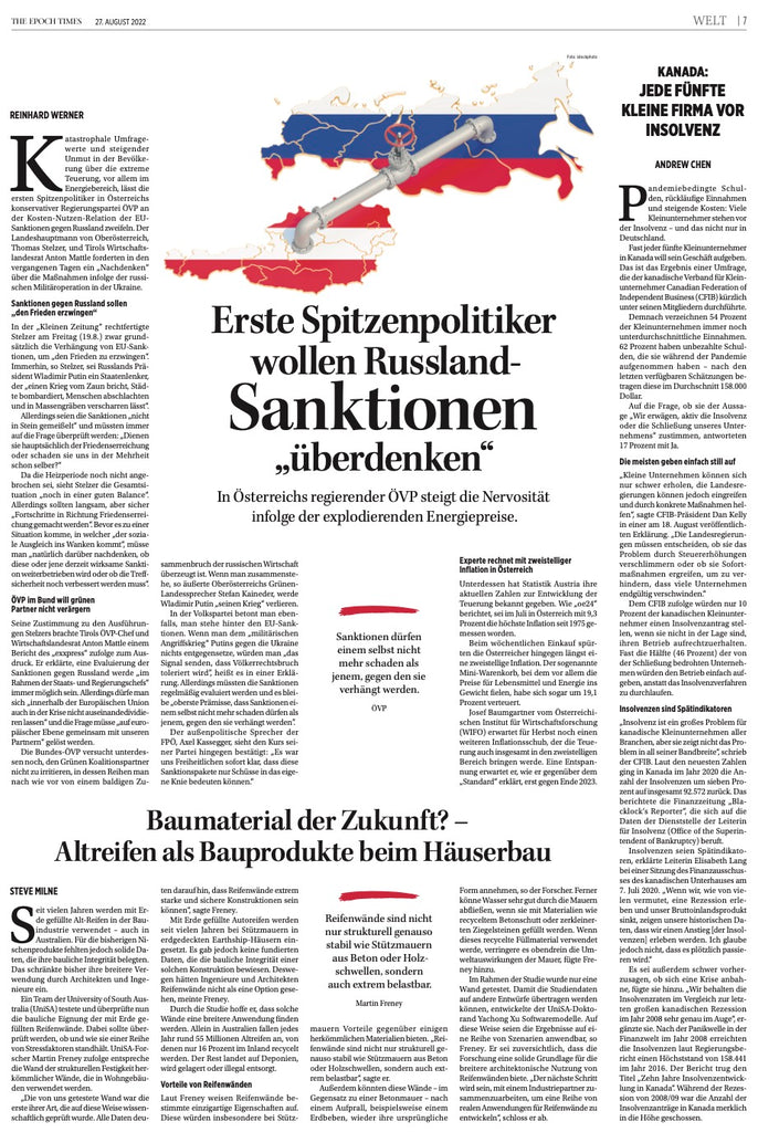 Epoch Times Wochenzeitung –  59. Ausgabe